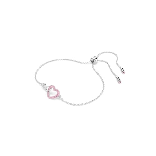 Detalle de Swarovski Bracelet Hyperbola, Cœur et infini – Rose, Métal rhodié