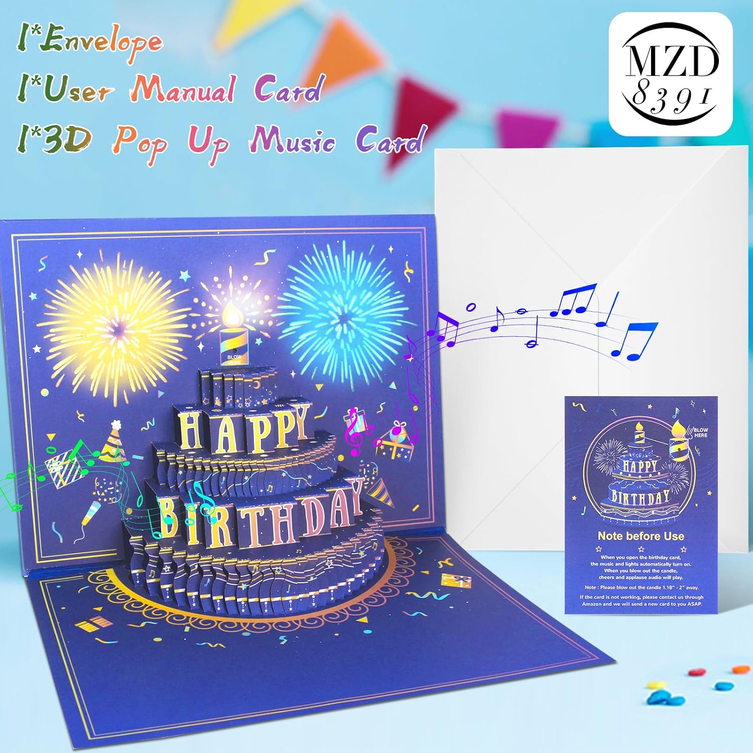 Detalle 1 de MZD8391 Pop-Up Birthday Card
