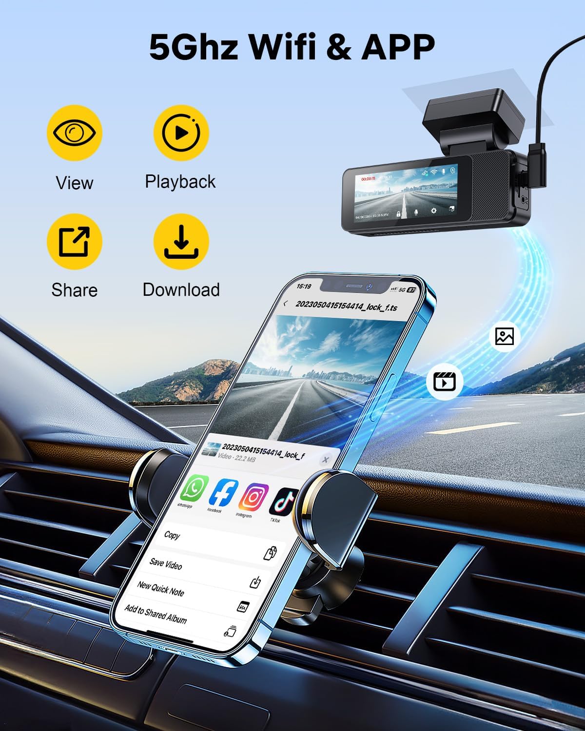 Thumbnail 5 de 4K Dash Cam GKU Front and Rear
