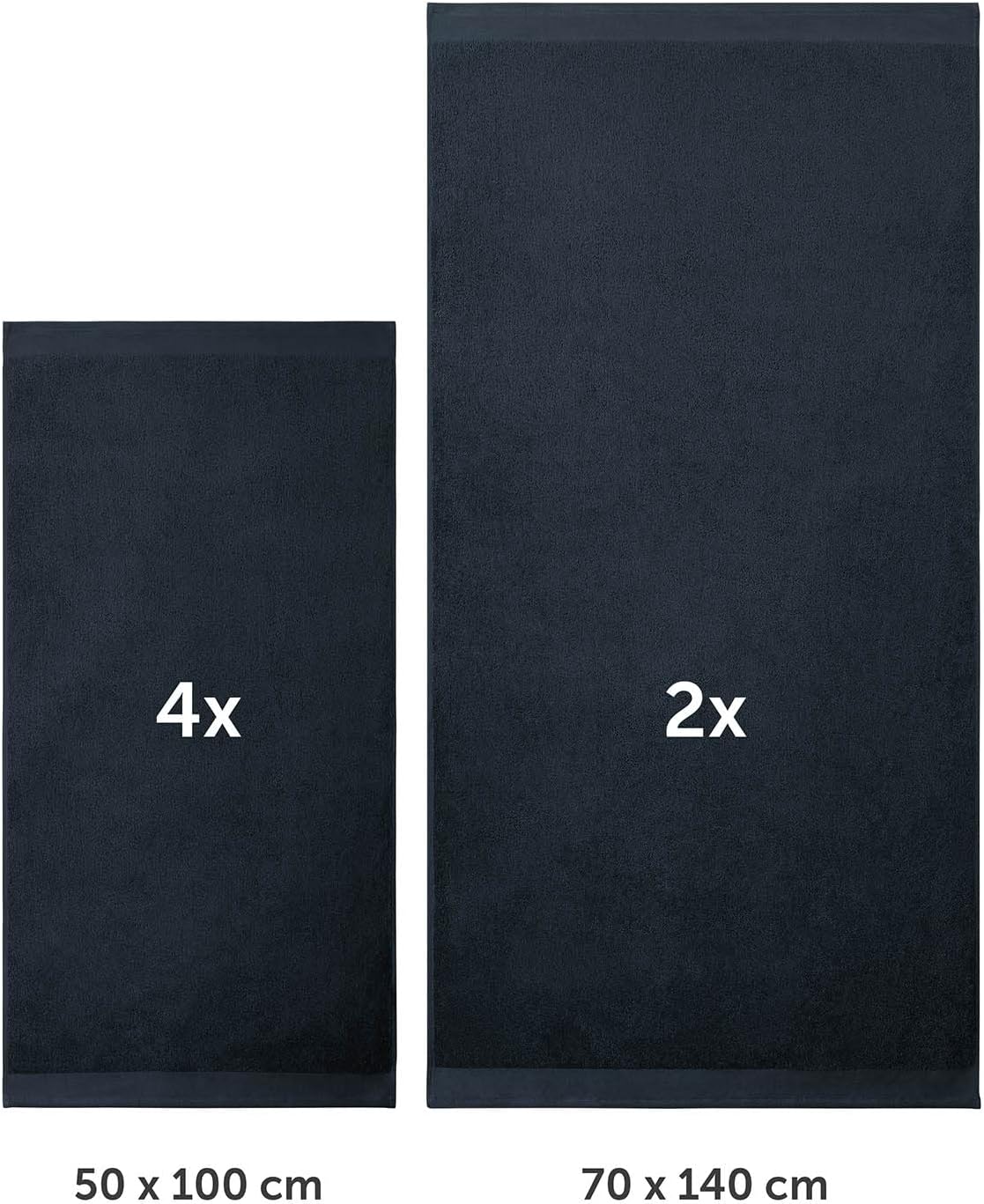 Detalle 2 de Blumtal Frottier Handtücher Set 4-teilig blau