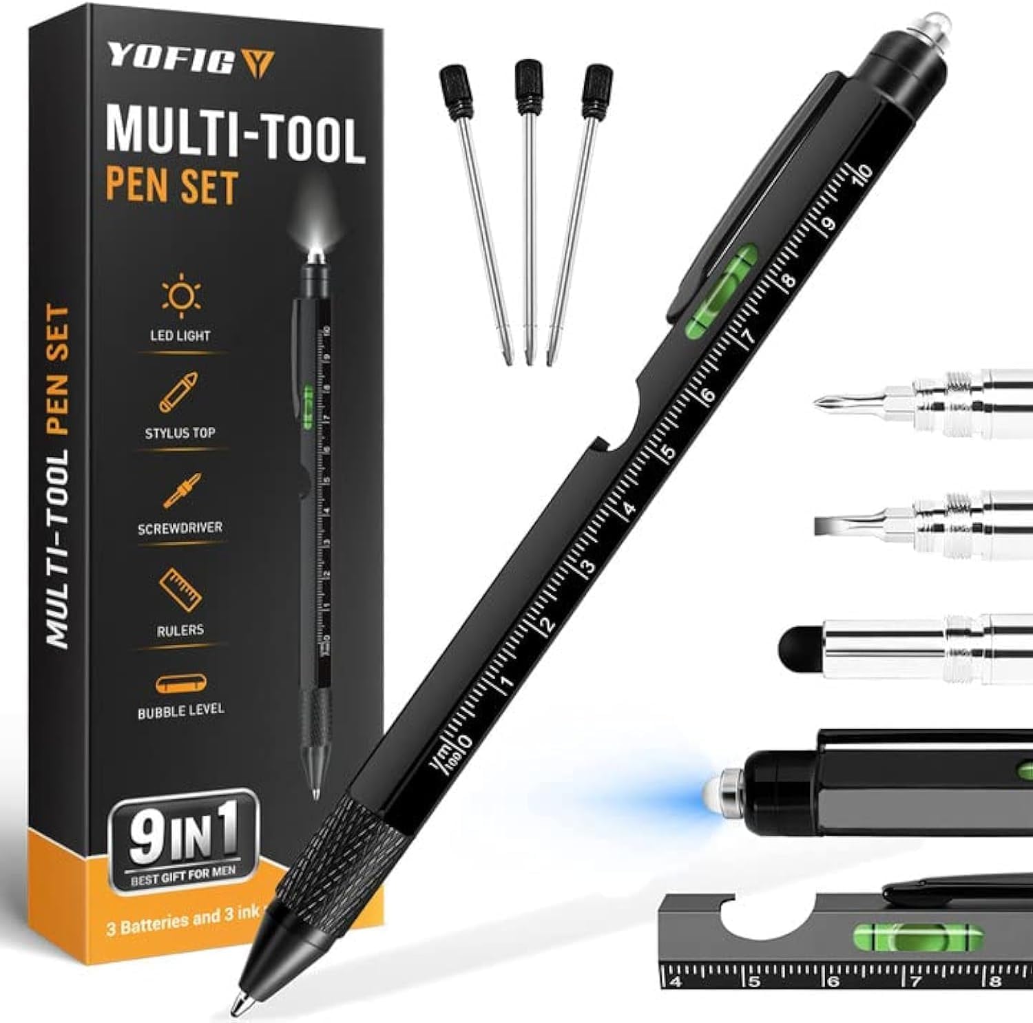 Detalle de YOFIG 9‑in‑1 Multi Tool Pen 🖊
