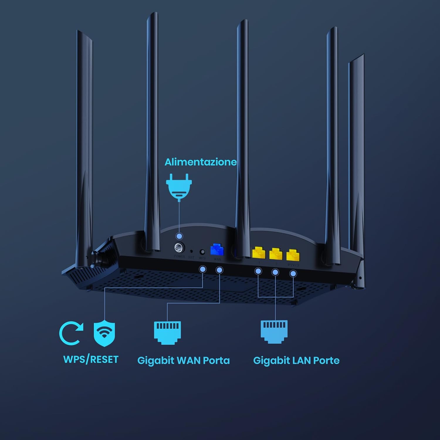 Thumbnail 2 de Tenda RX12 Pro Router WiFi 6 AX3000: potenza dual band, mesh e VPN per casa moderna