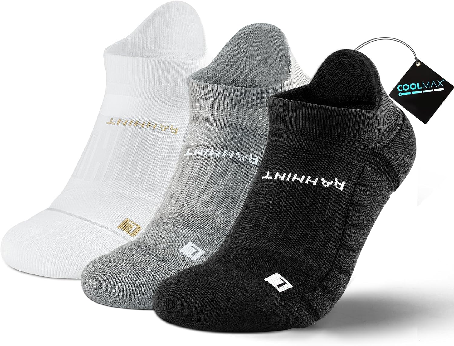 Thumbnail 6 de Coolmax Anti-Blister Cushioned Running Socks with Ankle Compression (3 Pairs) for Women and Men