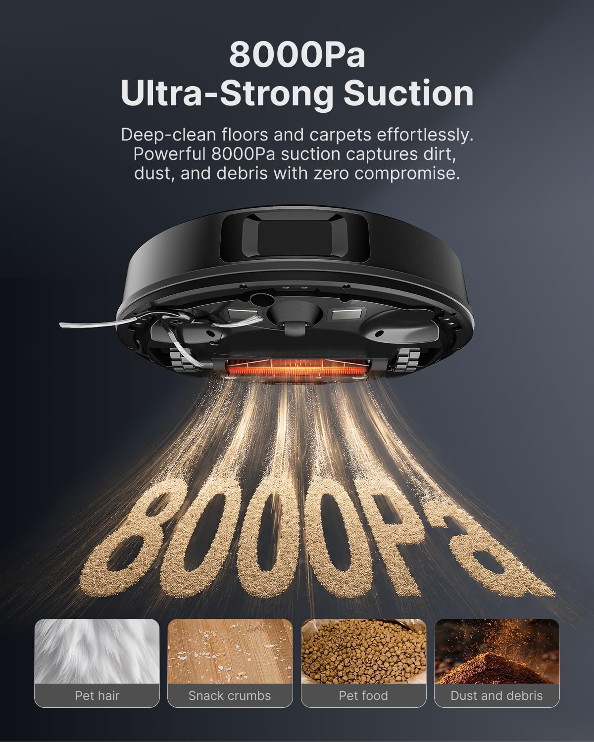 Thumbnail 2 de VONKO S6Pro Robot Vacuum and Mop, 8,000 Pa Suction, LiDAR, Self-Emptying