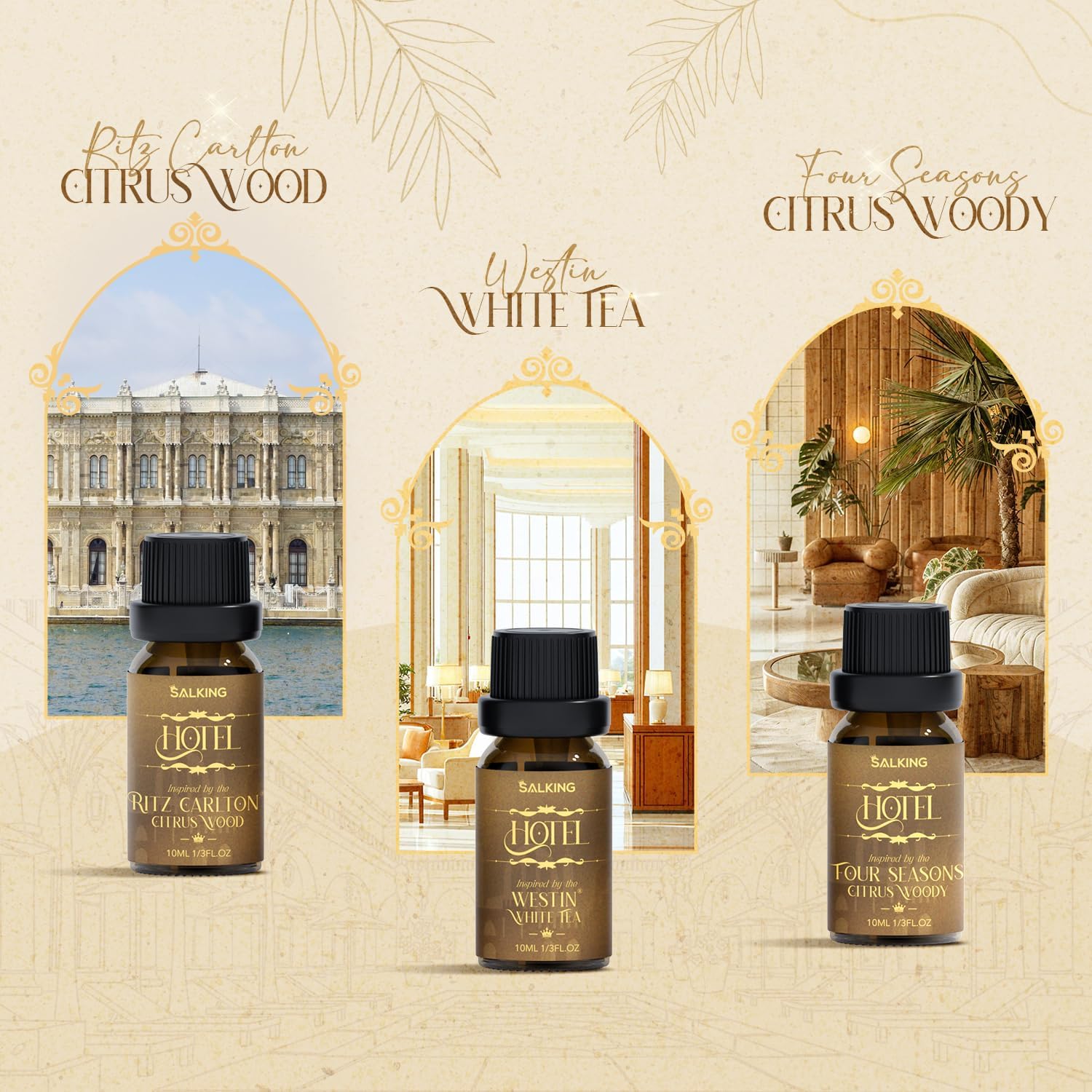 Detalle 2 de SALKING Luxury Hotel Diffuser Oil Set 6-pack