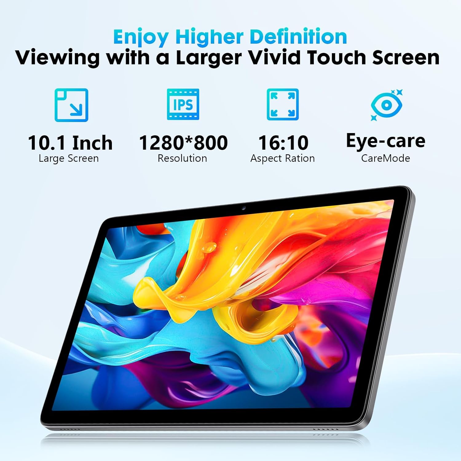 Thumbnail 3 de Aobante 10-Inch Android 15 Tablet (24GB RAM/128GB ROM, 1TB Expandable) with Keyboard & Mouse, 6000mAh