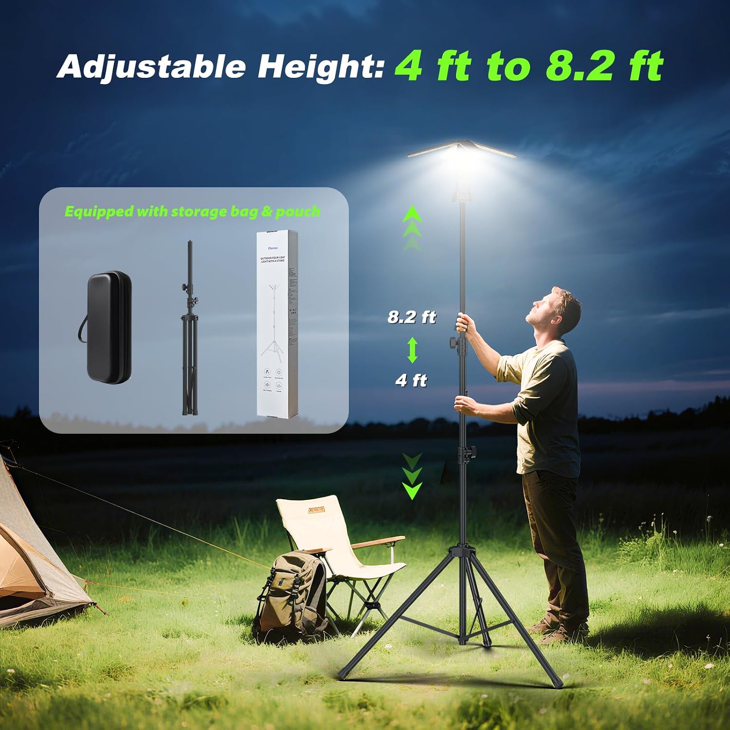 Detalle de Clemas Camping Lights with Remote & Stand