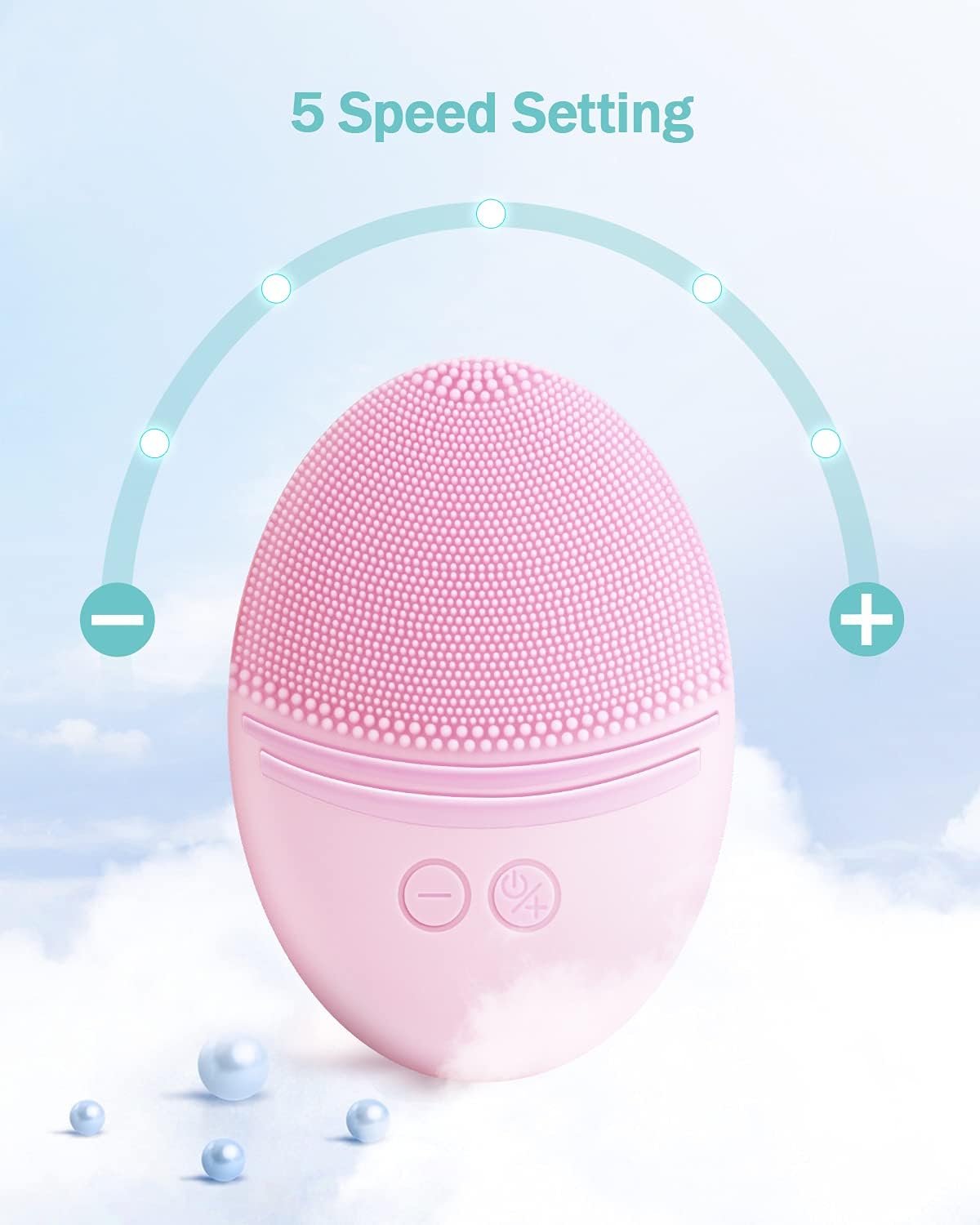 Thumbnail 5 de EZBASICS EB_0209 Silicone Sonic Facial Cleansing Brush, Pink, Waterproof