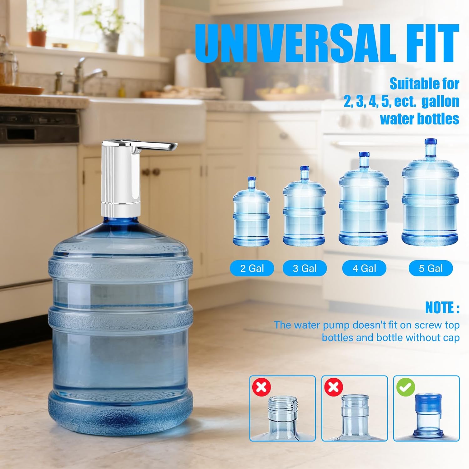 Thumbnail 5 de swardroof 012SB-1 Rechargeable Water Dispenser Pump, USB-C, 1,200 mAh