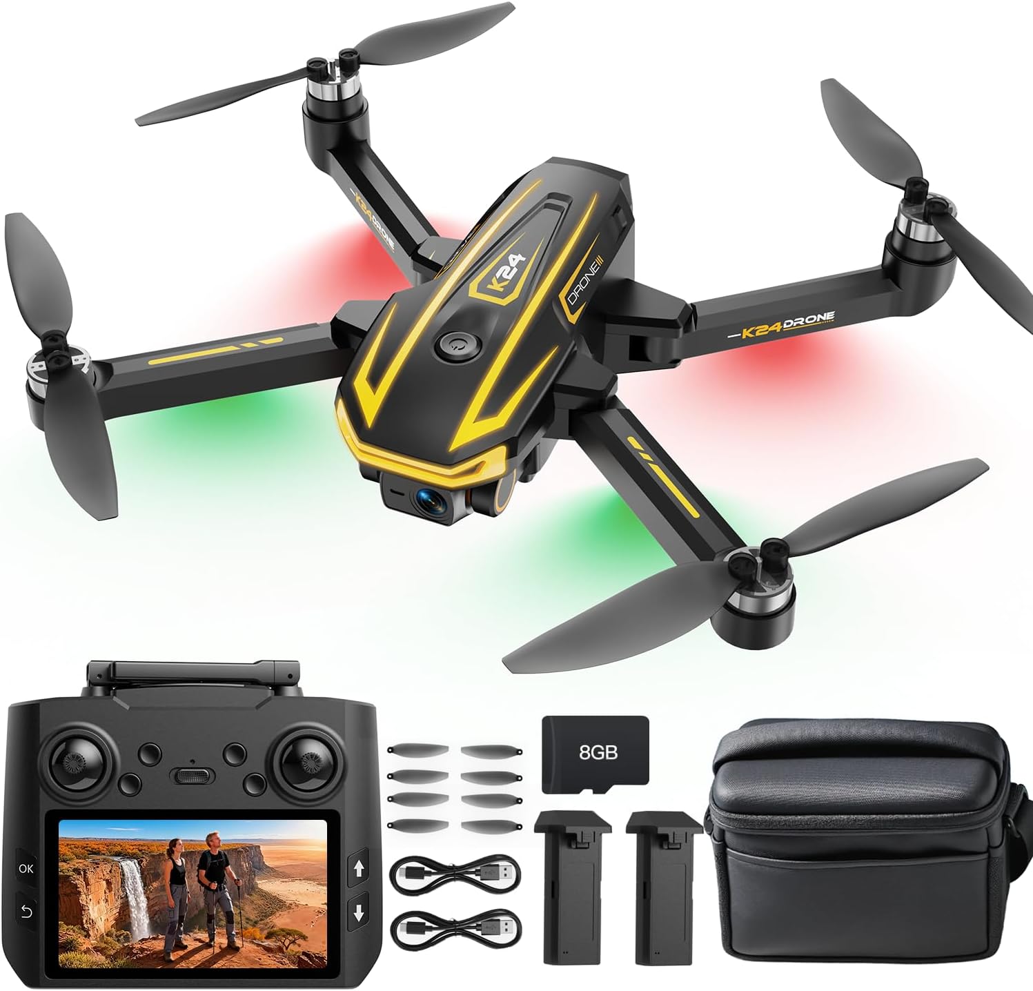 Detalle de Drones K24 1080P camera quadcopter with 130° lens