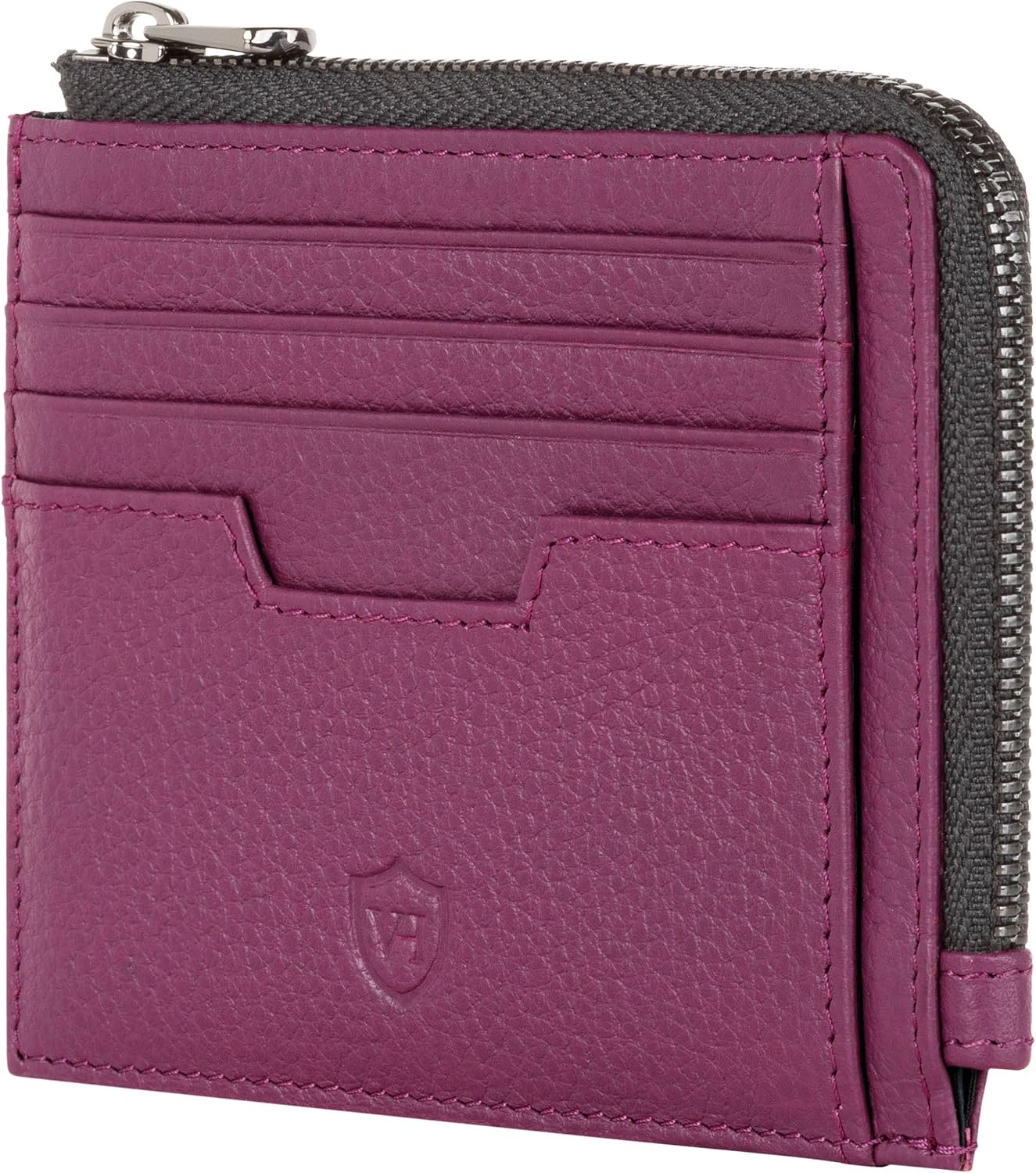 Detalle de VON HEESEN Leder Kartenetui Geldbörse für Herren & Damen (Medium, Pink)