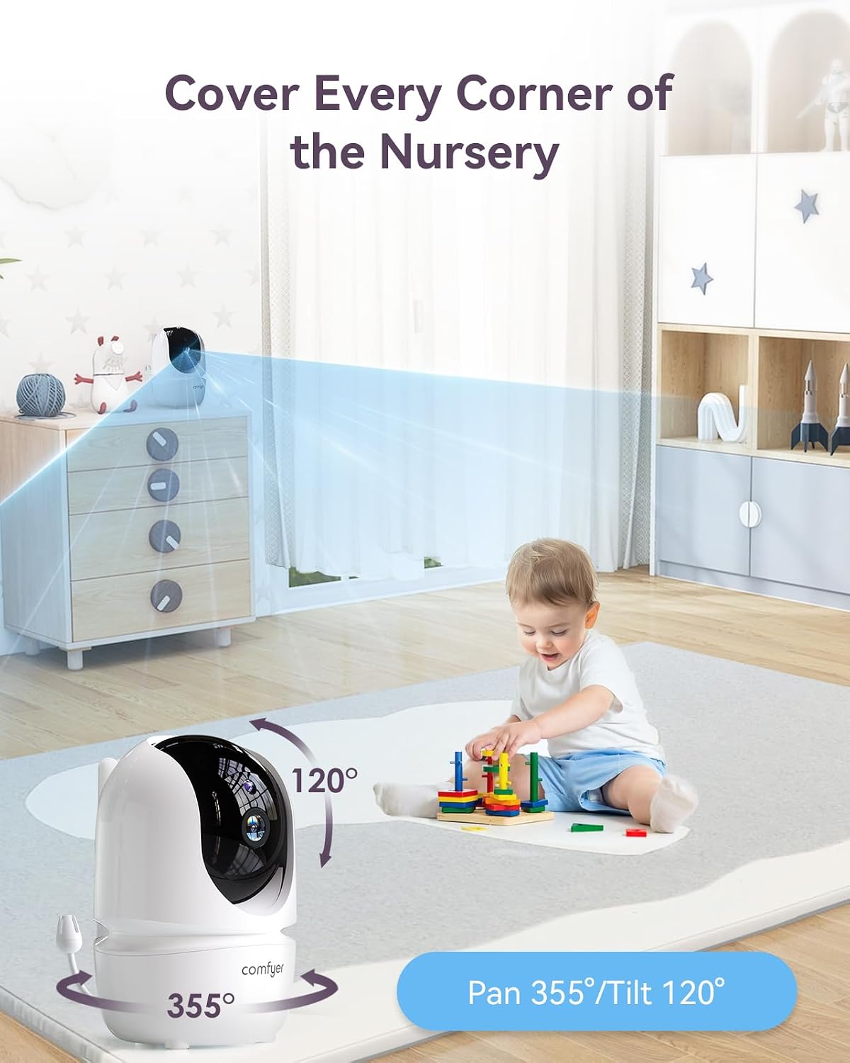 Thumbnail 5 de Comfyer 7" Split-Screen Baby Monitor
