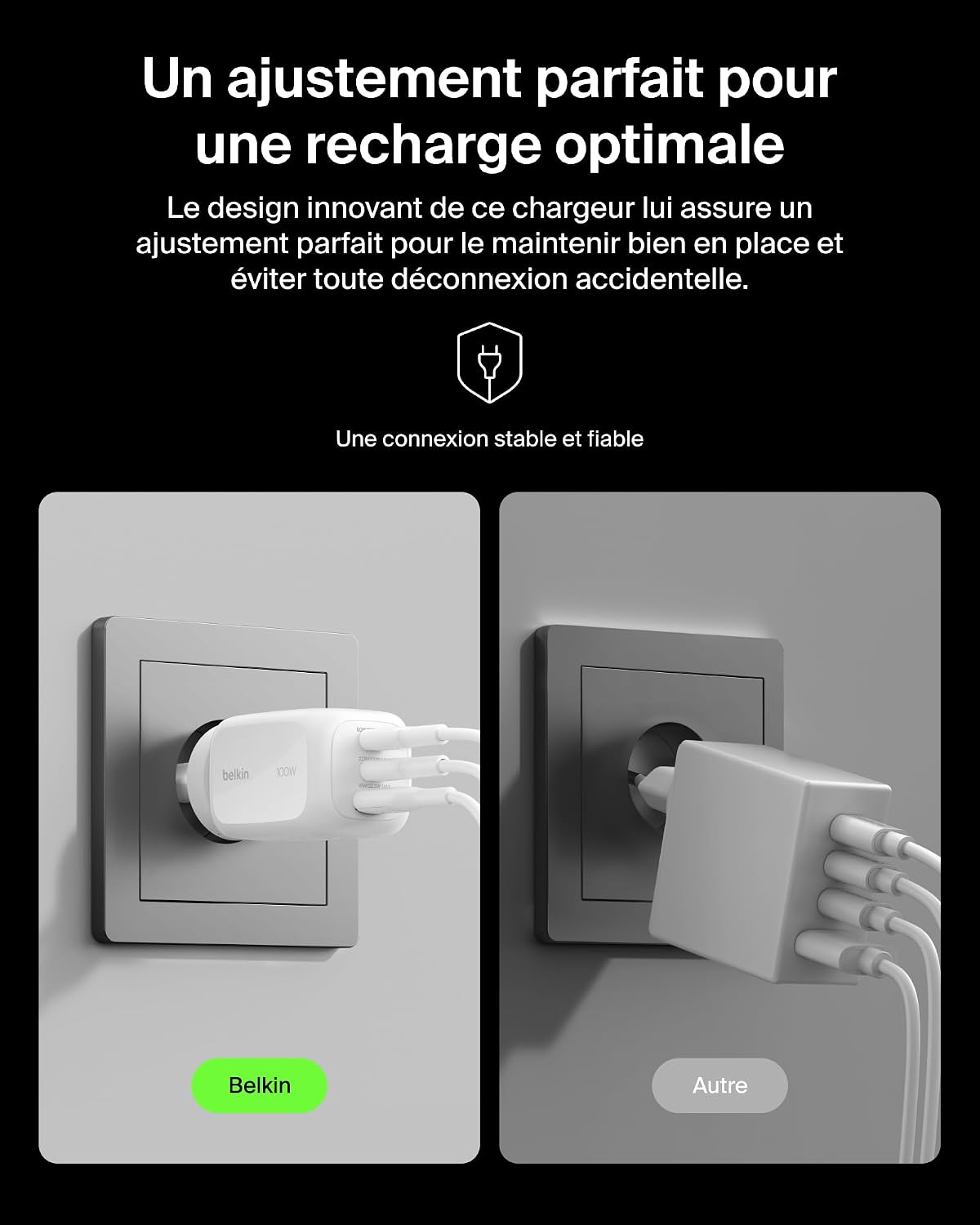 Thumbnail 5 de Belkin Chargeur GaN 3 Ports USB‑C 100 W