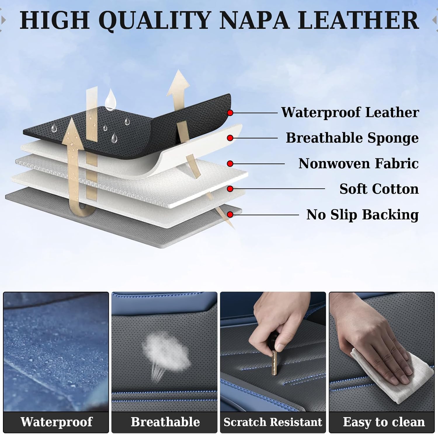 Detalle de Car Seat Covers Waterproof Set for Most Cars