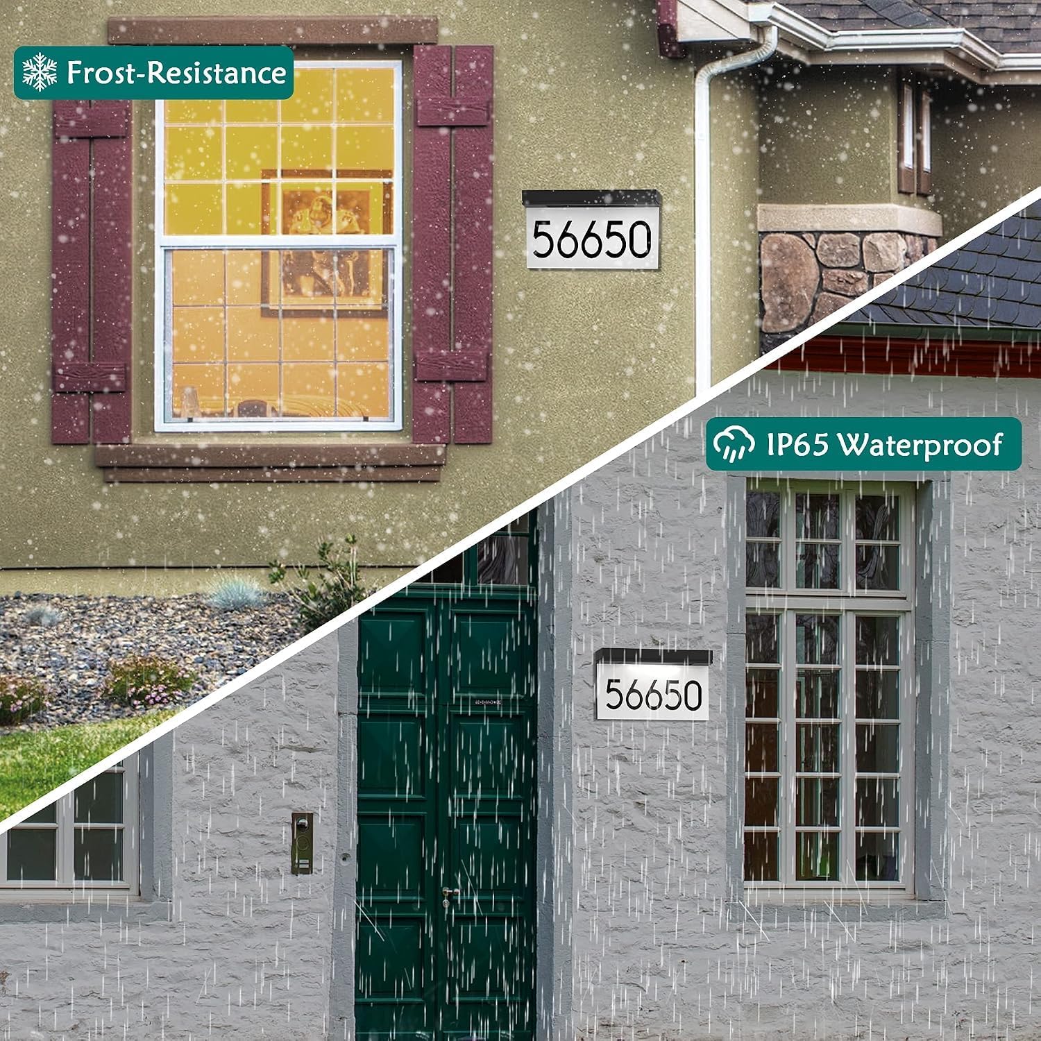 Thumbnail 1 de Solar house number sign, 3000K warm white