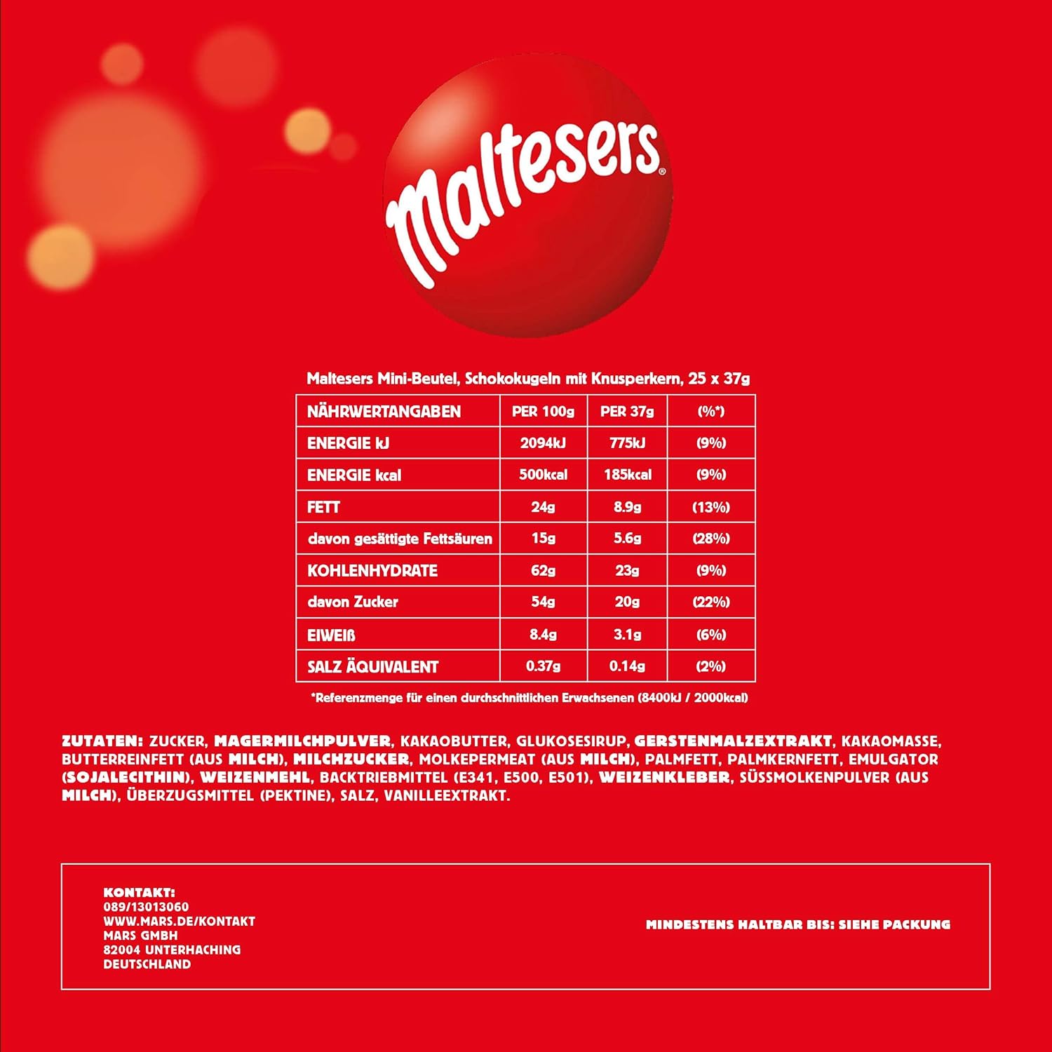 Thumbnail 2 de Maltesers Schokoladen Großpackung – 25 × 37 g, 24 Mini-Beutel