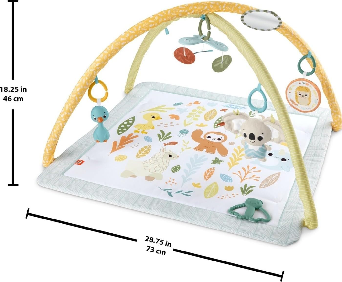 Detalle de Fisher-Price Baby Playmat Simply Senses Newborn Gym with Mobile & Sensory Toys