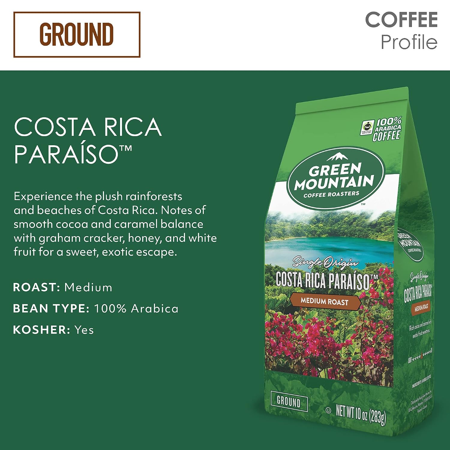 Detalle 2 de Green Mountain Coffee Roasters Ground Coffee 10 oz