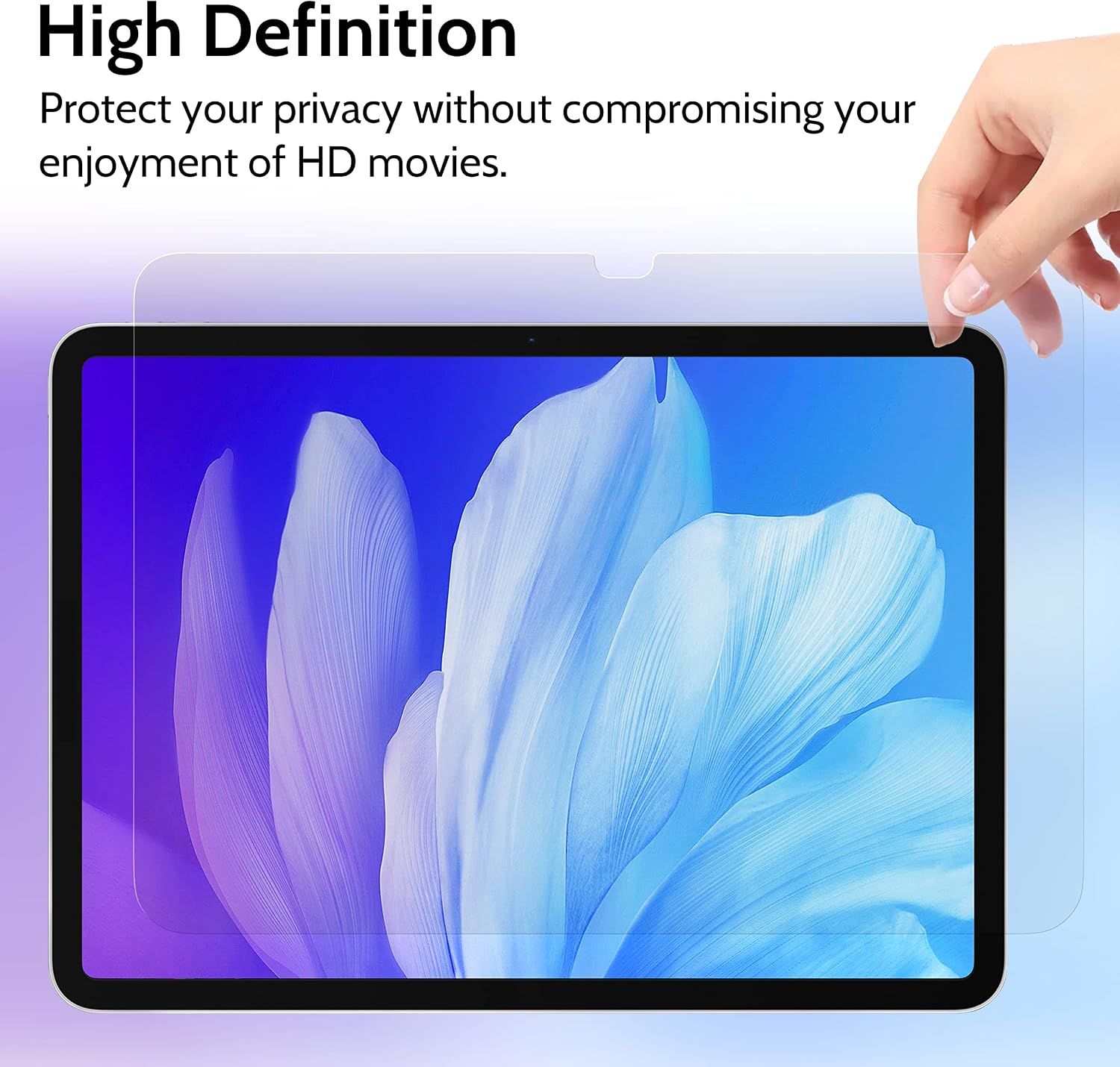 Detalle 1 de Peslv pet-fk-ipad10th Privacy Screen Protector, Matte PET, Anti-Glare