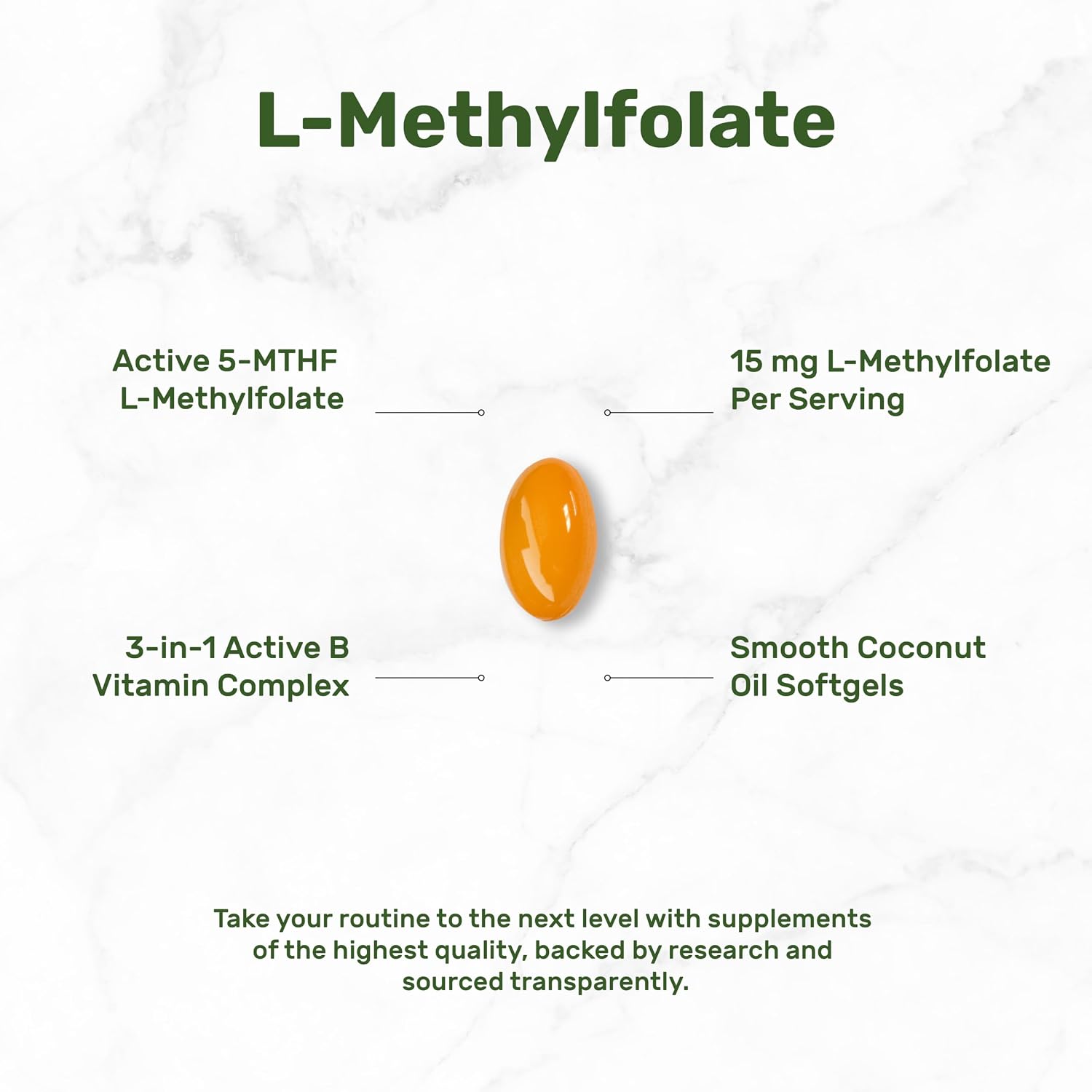 Detalle de L-Methylfolate Supplement 15 mg