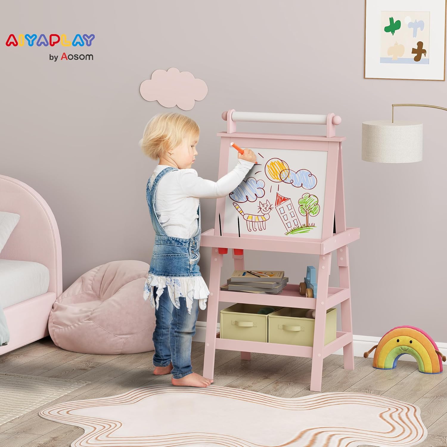 Detalle 2 de AIYAPLAY Tableau chevalet enfant 3 en 1