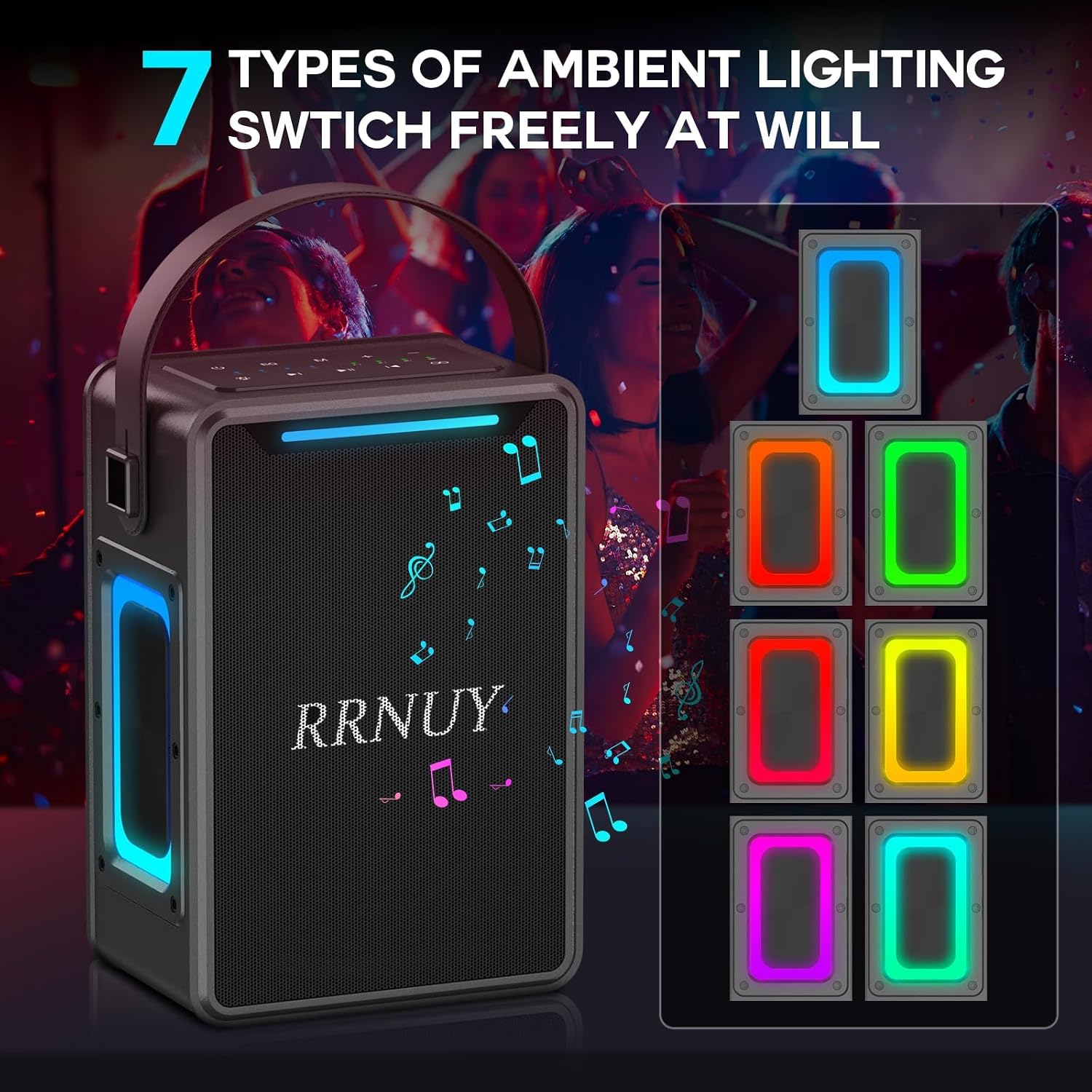 Detalle 2 de RRNUY 60W portable Bluetooth speaker with deep bass