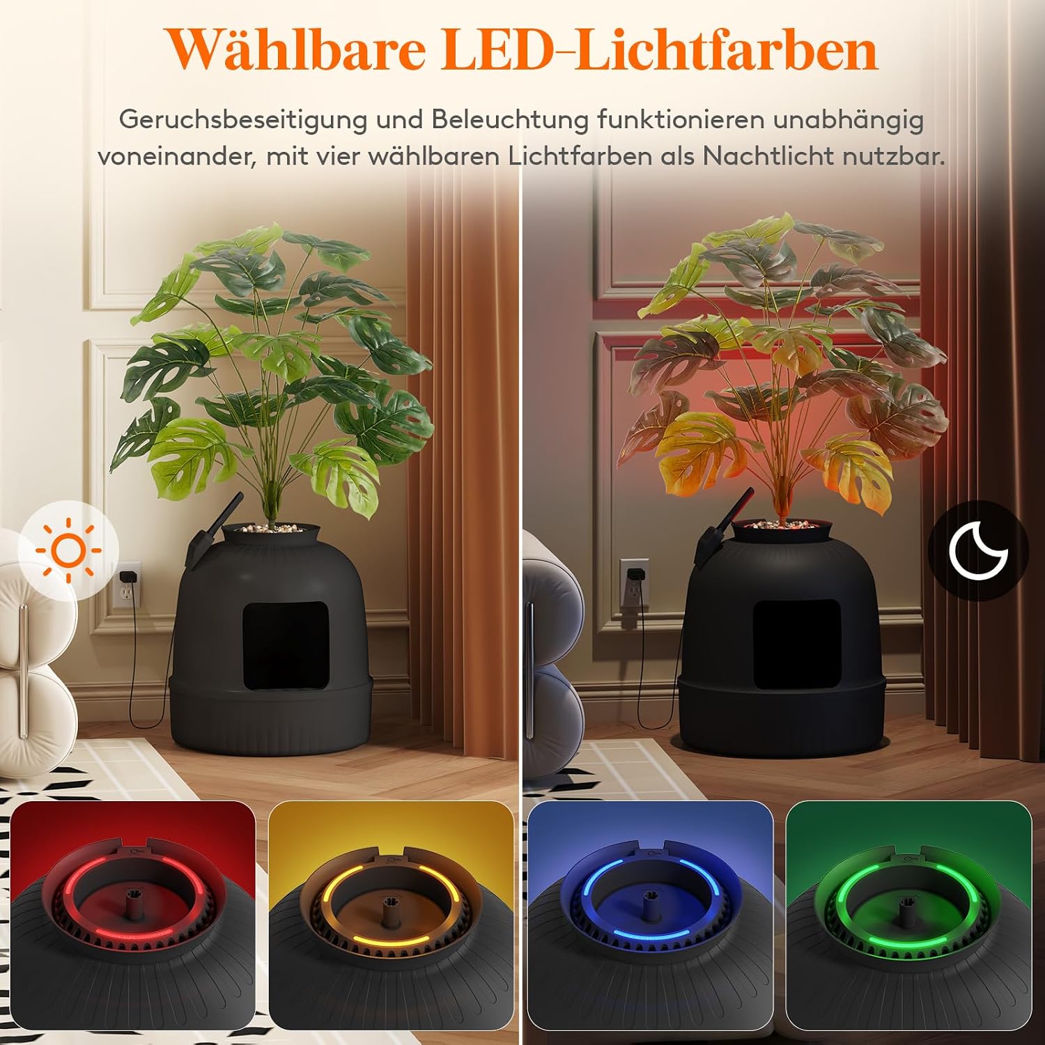 Thumbnail 6 de Lifewit Katzenklo Blumentopf XXL mit Sensor