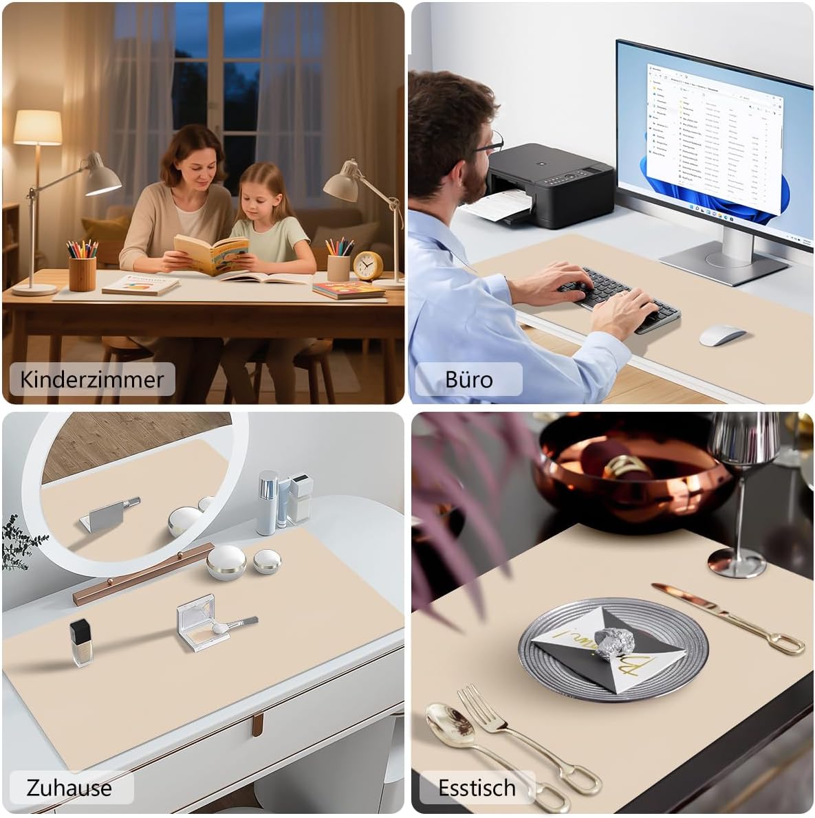 Thumbnail 5 de Zindoo Schreibtischunterlage 80x40 cm Beige