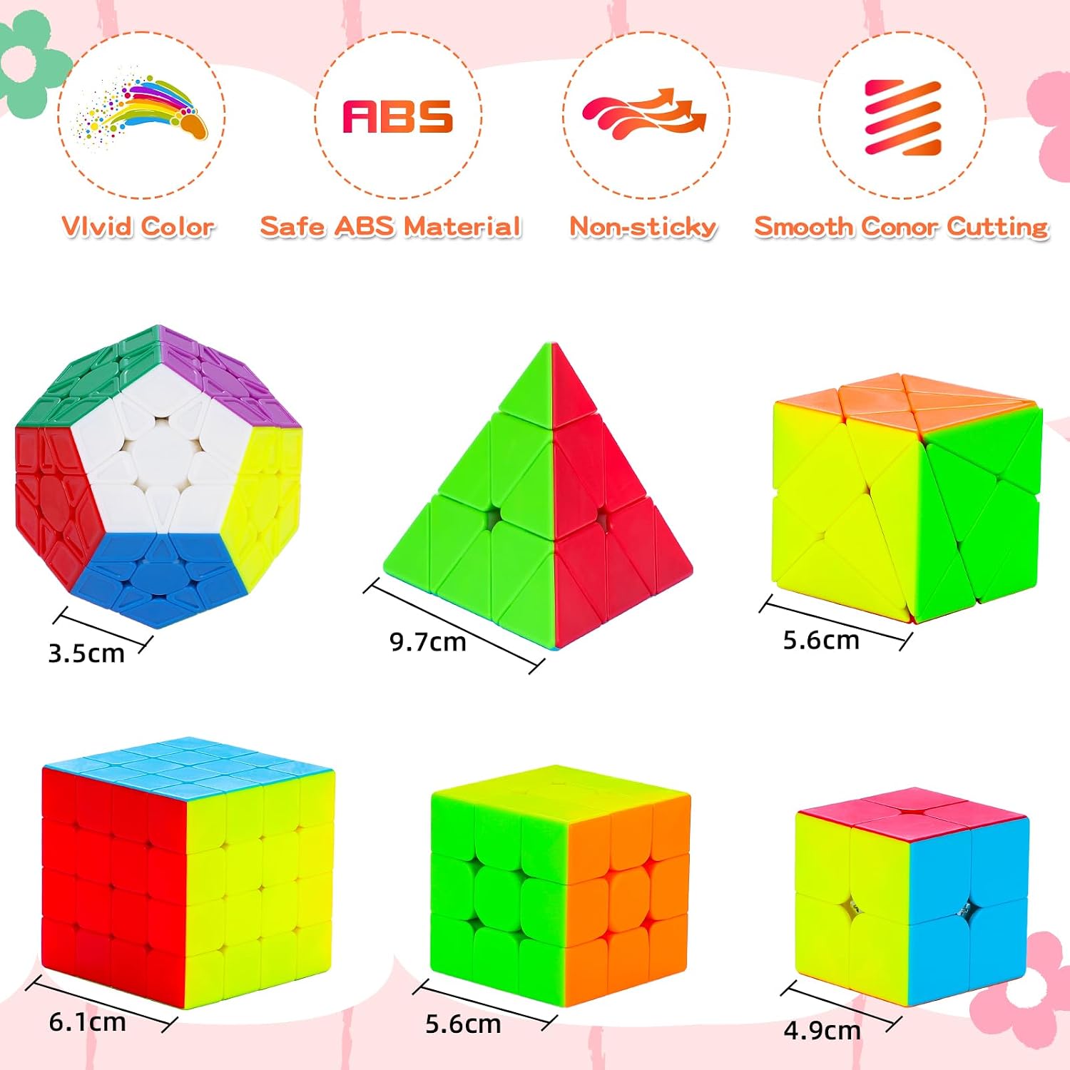 Detalle 2 de SISYS 6 Pack Speed Cube Set rompecabezas 6 piezas