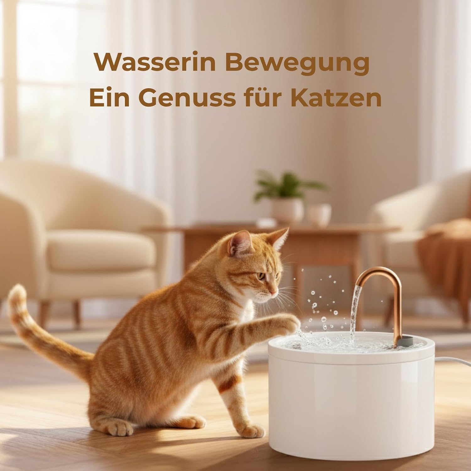 Detalle 1 de MISFANS Katzenbrunnen Keramik 2,1 L 🐱