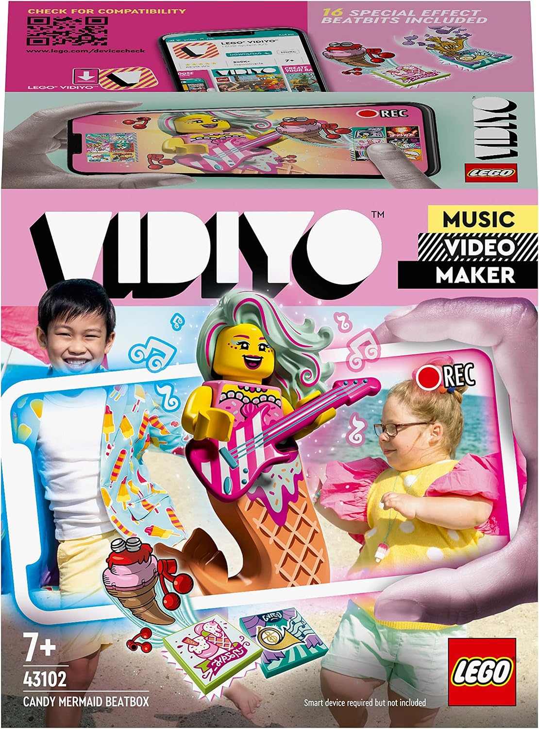 Detalle de LEGO VIDIYO 43102 Candy Mermaid BeatBox (71 pieces) for kids