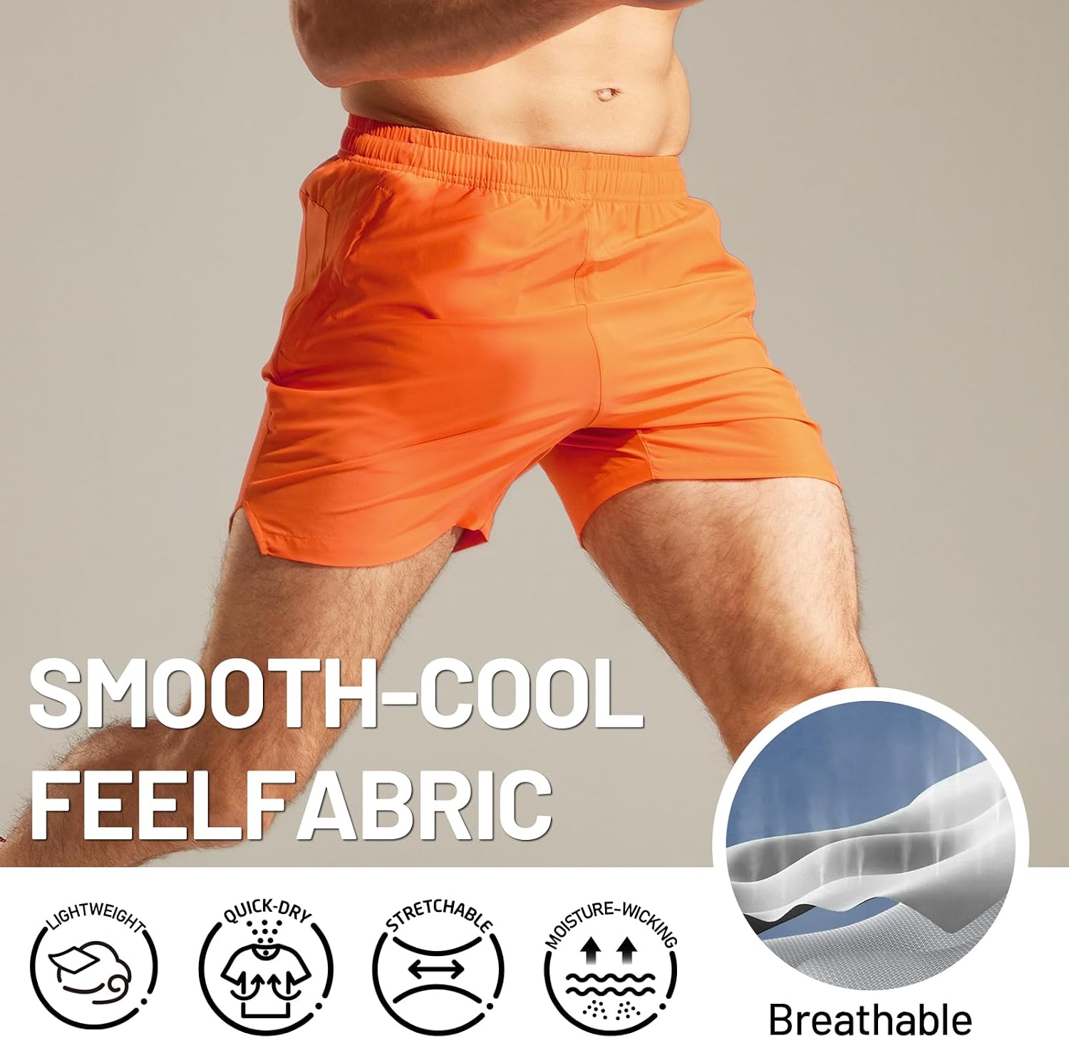 Thumbnail 4 de MIER Men's Quick Dry Running Shorts 5"