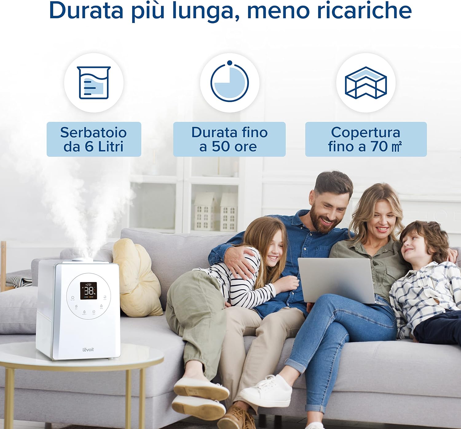 Detalle de LEVOIT LV600S umidificatore 6L Smart