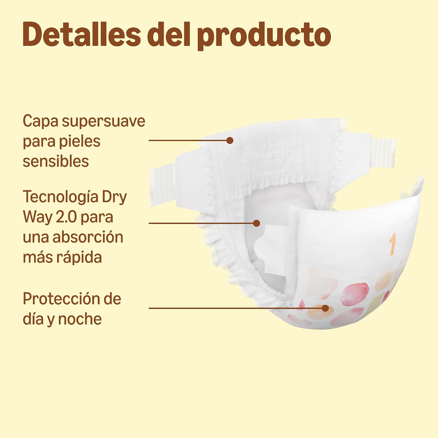 Detalle de By Amazon Pañales ultra-secos Talla 1 96 unidades