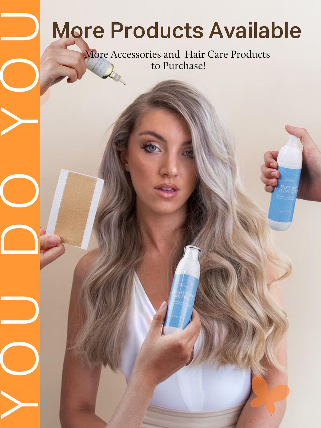 Thumbnail 6 de DOORES Tape-In Human Hair Extensions (Remy) — Balayage Dark Brown to Chestnut Brown, Straight, 18 inch, 50g/20 pcs