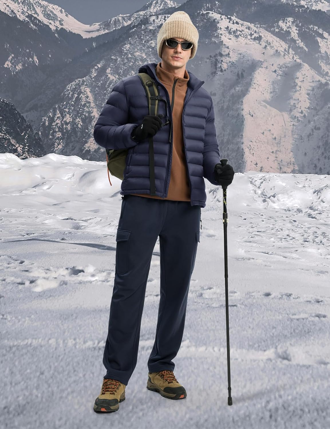Detalle de TBMPOY Men’s Lightweight Puffer Jacket with Detachable Hood, Water-Resistant Finish