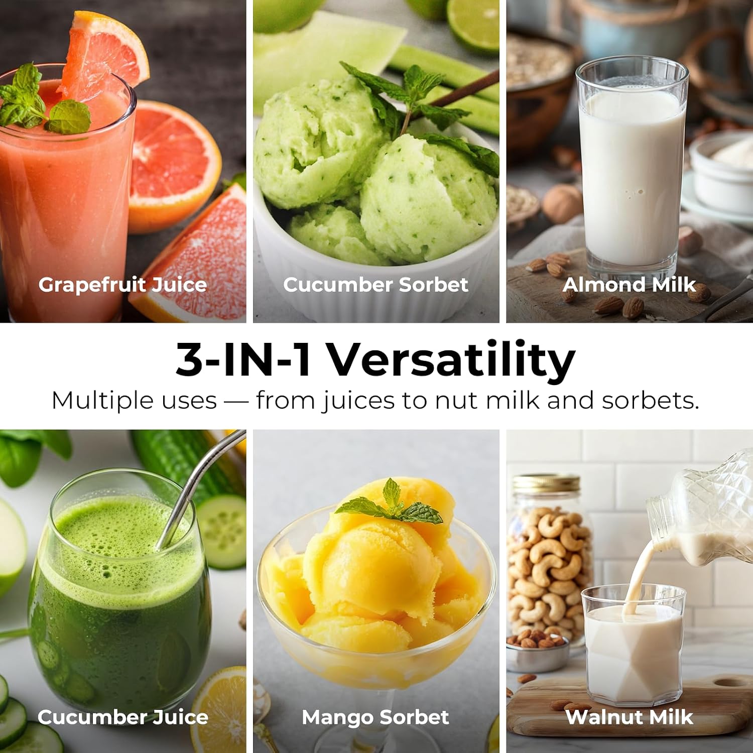Thumbnail 2 de EanOruus 3-in-1 Juicer 6.5 Chute
