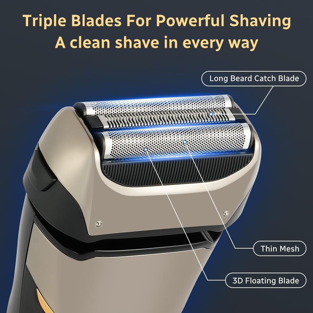 Detalle 2 de AOOWU Rasoio Elettrico Barba 7500 giri/min