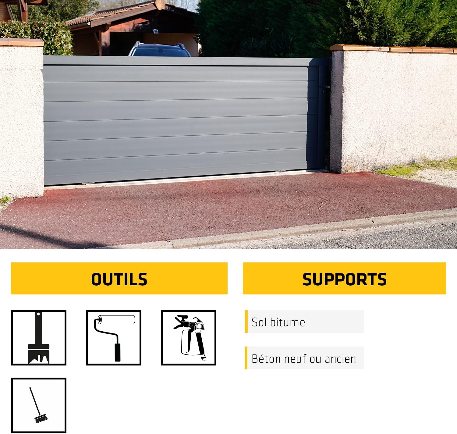 Thumbnail 4 de SIKA Sikagard 216 Rénovateur Sol Bitume Noir (5 L) – Rénovation couleur et protection rapide pour enrobés et béton