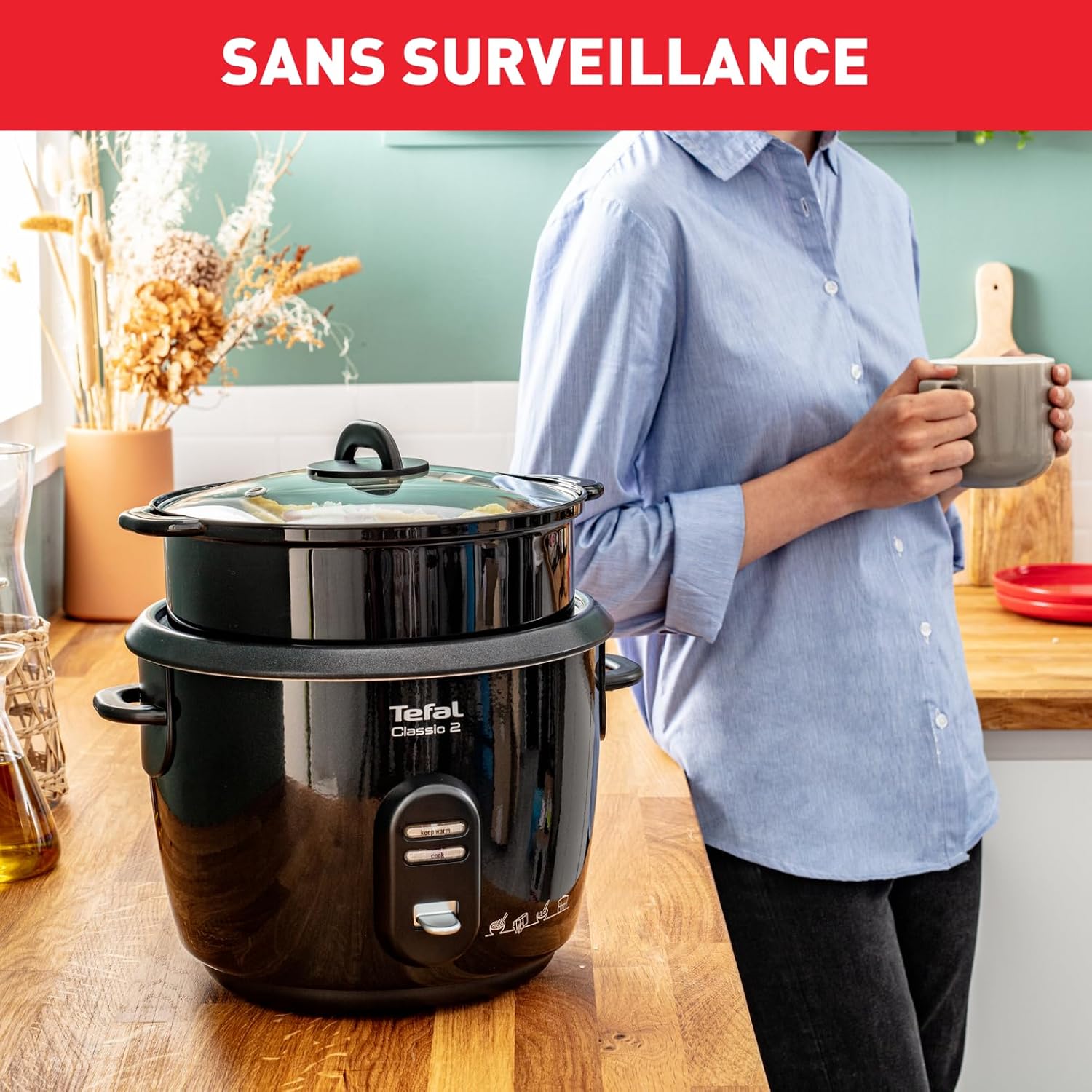Detalle 1 de Tefal Classic 2 cuiseur à riz 5 L — 1,5 kg de riz 🍚