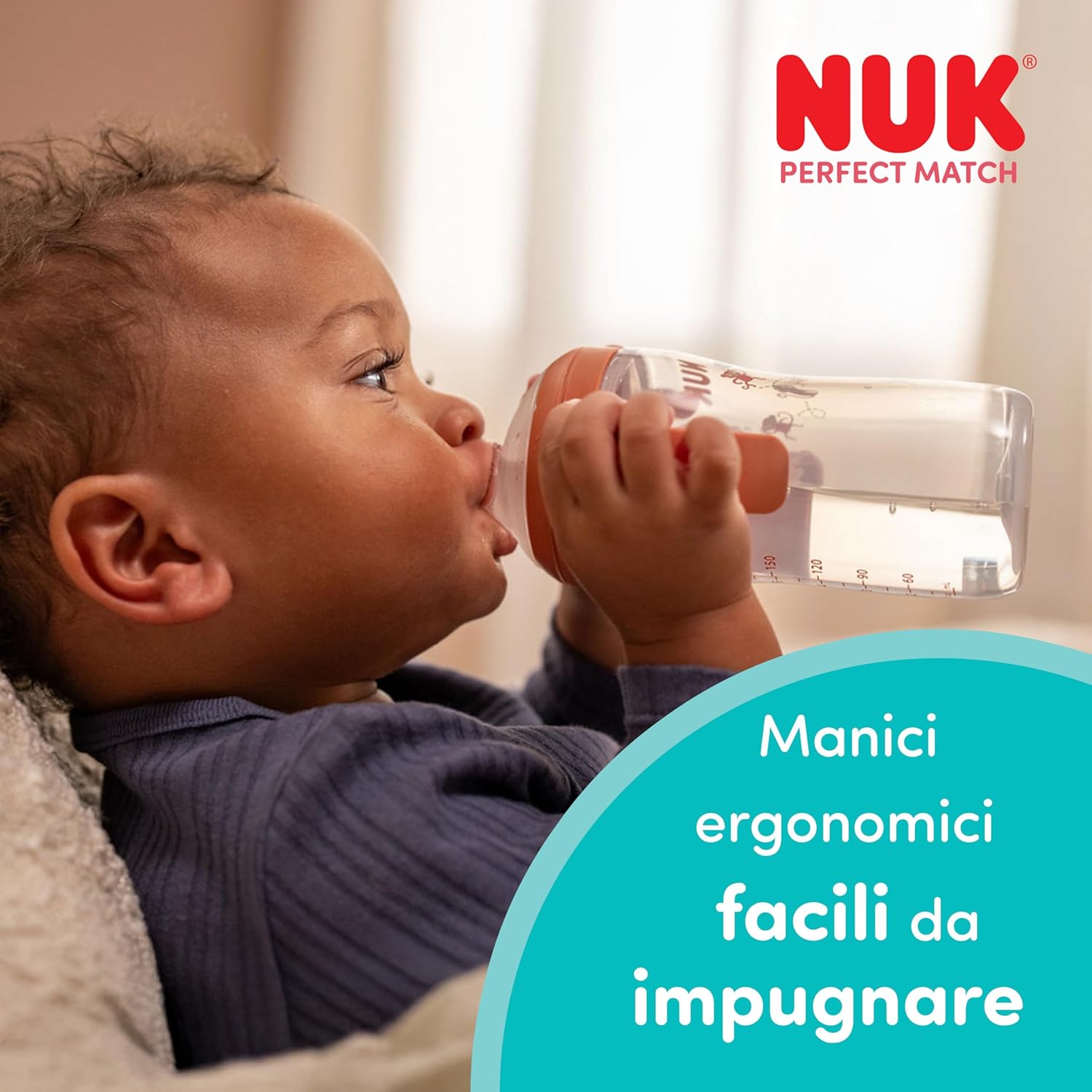 Thumbnail 4 de NUK Perfect Match Learner biberon 6+ mesi da 150 ml con beccuccio anti-perdite, lucina al buio e koala (2 pezzi)