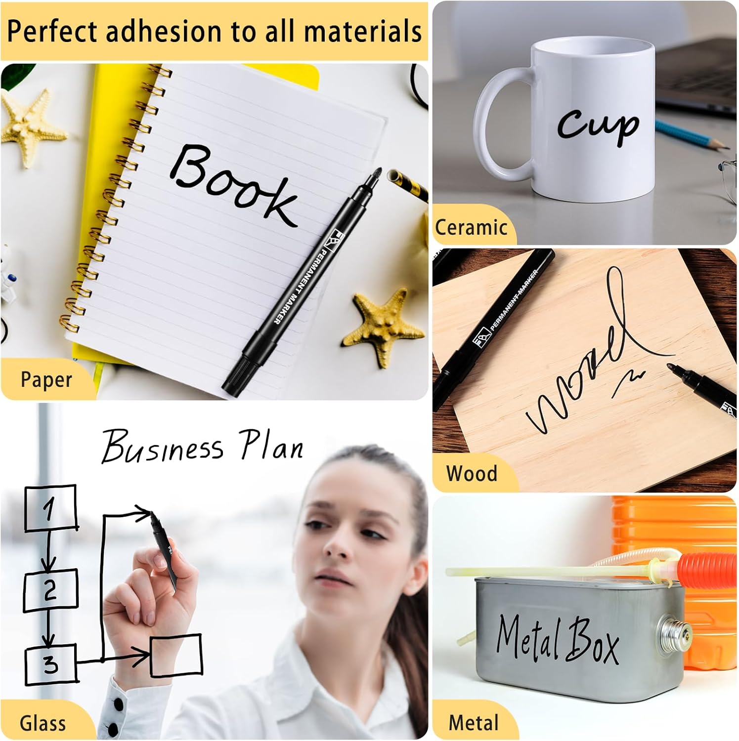 Thumbnail 6 de Diboniur Permanent Marker 12 Stifte 🖊️