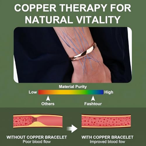 Detalle 1 de BioMag Pure Copper Bracelet: Solid Uncoated Open-Cuff Bangle