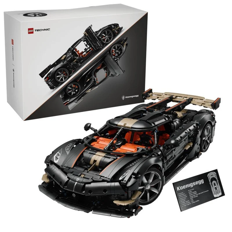 Detalle de LEGO Technic Megacar Koenigsegg Sadair's Spear 42232 — 4104 piezas, ingeniería en miniatura