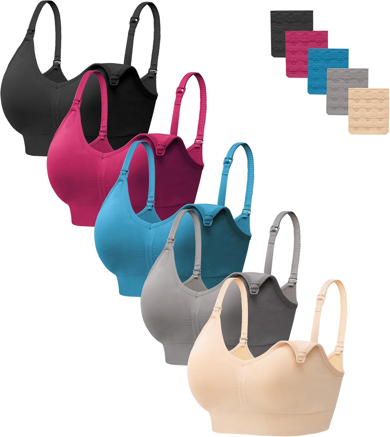 Thumbnail 6 de HBselect Women Maternity Bras 5-Pack nursing bras