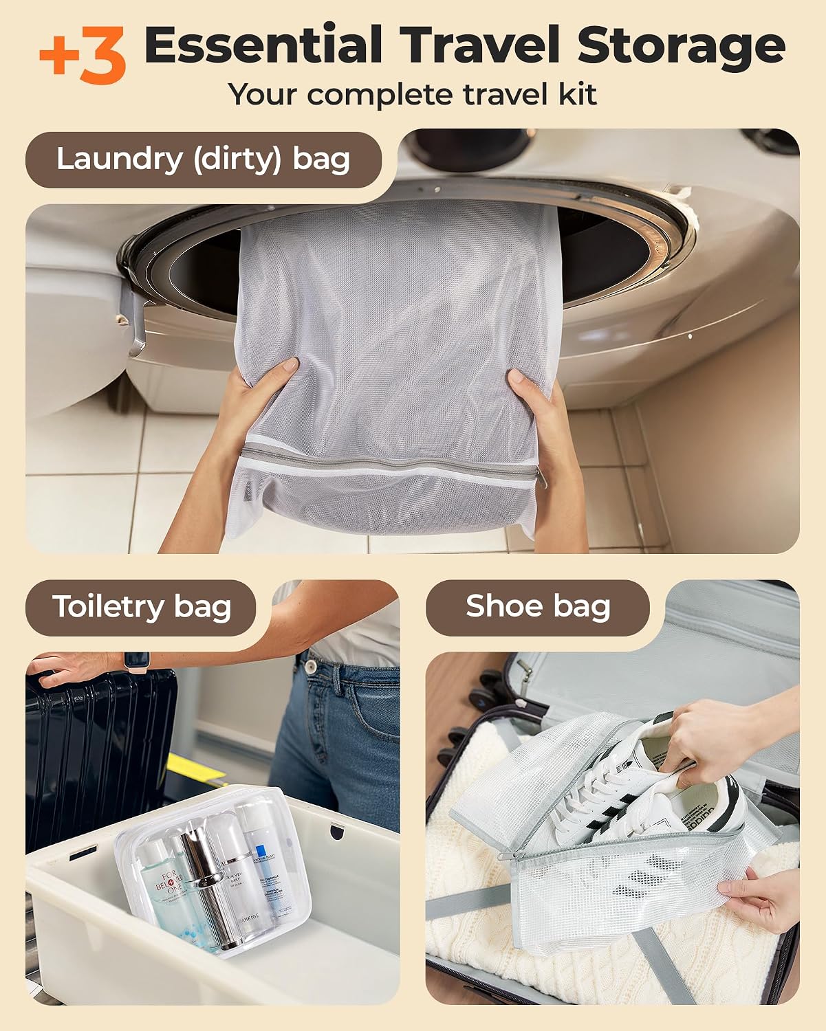 Detalle de BAGSMART Travel Vacuum Bags for Suitcase & Home — 18 Pack with Wireless Pump