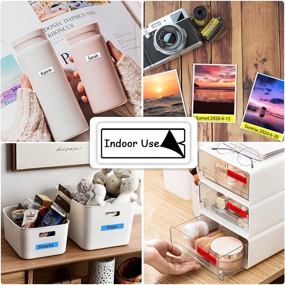 Thumbnail 1 de 8er Set kompatible Hehua Dymo LetraTag Etikettenbänder (12 mm x 4 m) für XR & LT-Modelle