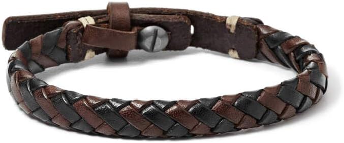 Thumbnail 4 de Fossil Herren Leder- oder Edelstahlarmband mit verstellbarem Verschluss (magnetisch, 20 cm)
