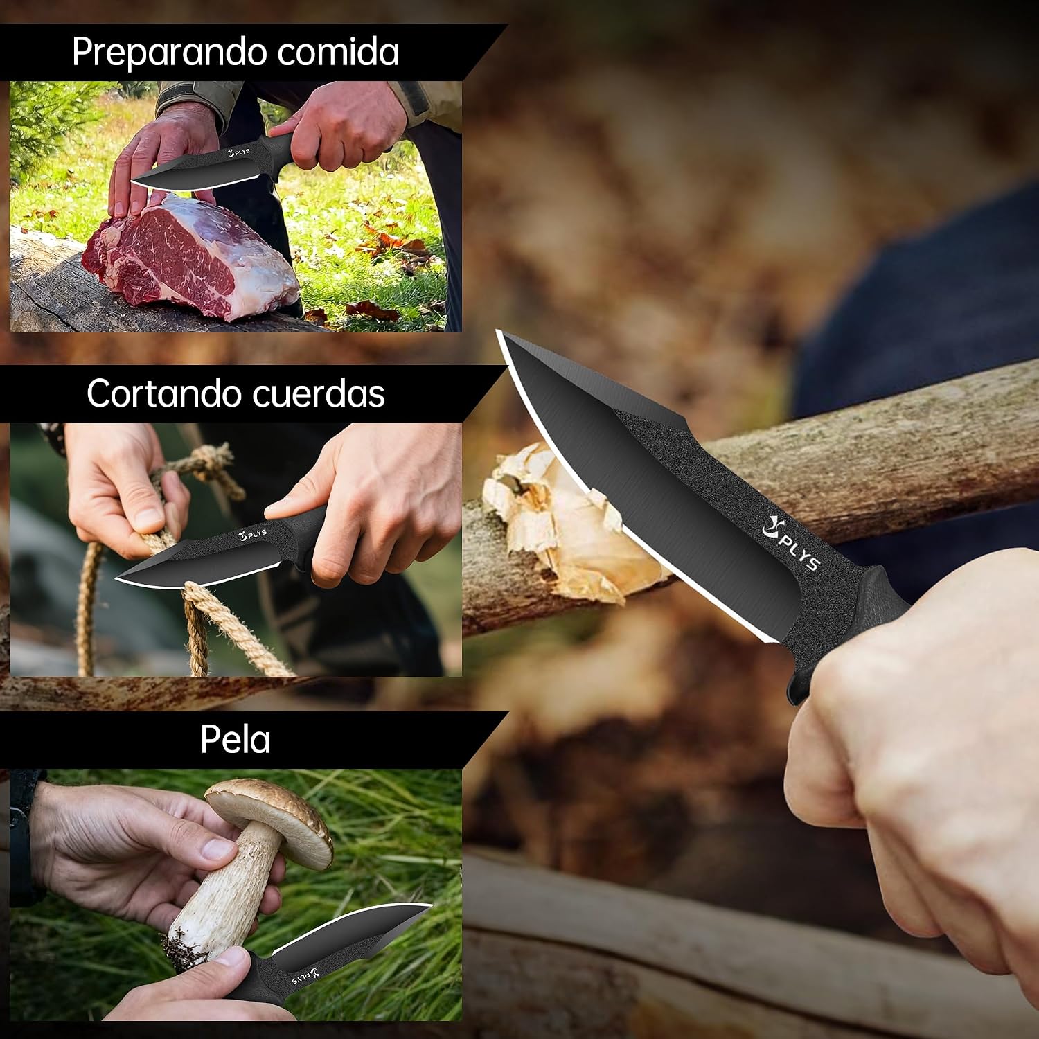 Thumbnail 5 de Plys Cuchillo de Supervivencia 10 cm Acero 440C