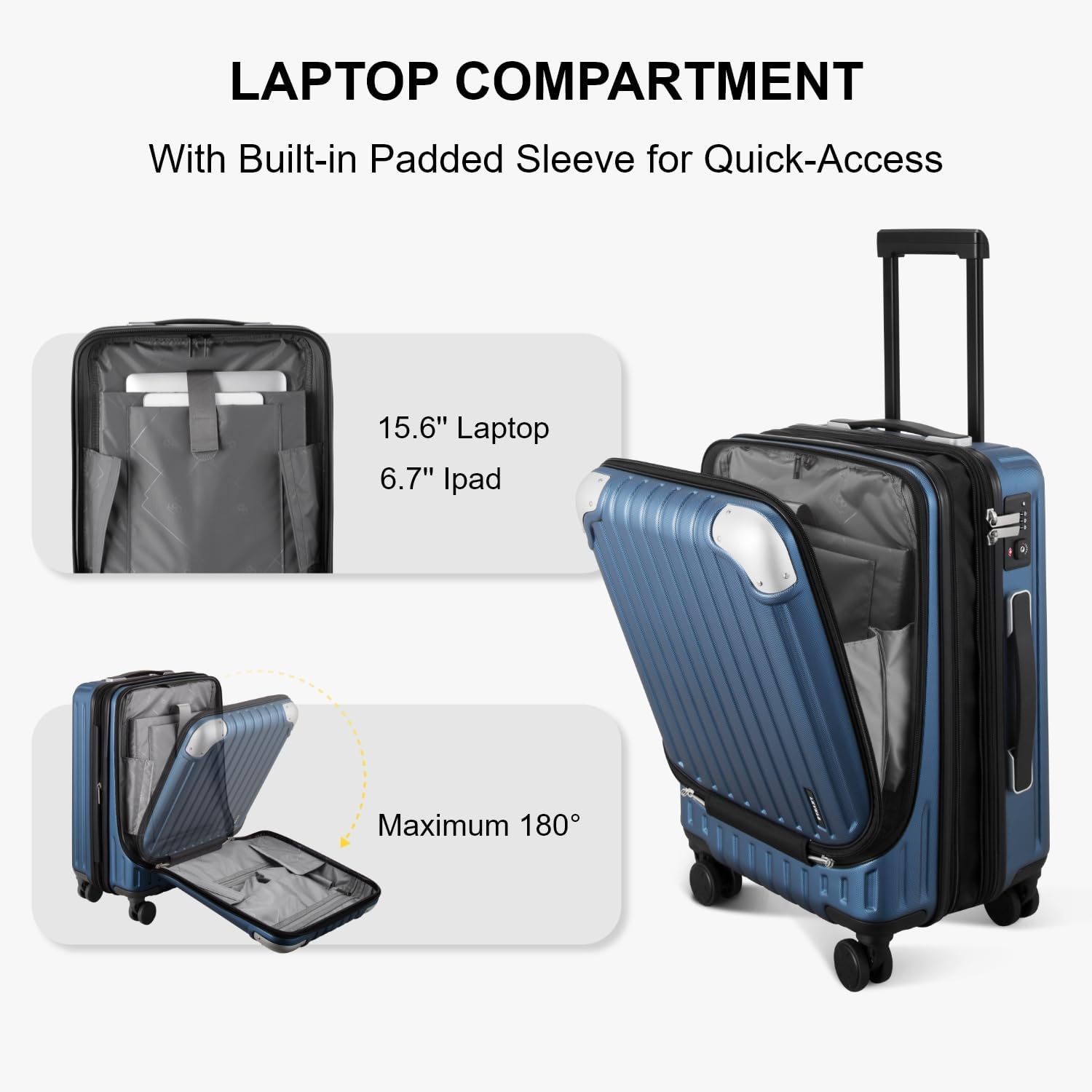Thumbnail 2 de LEVEL8 Grace 20 Inch Carry On Luggage